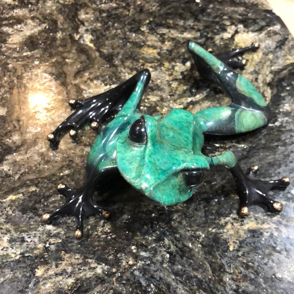 Tim Cotterill Frogman Bronze Frog Sculpture "Watchful" BF022 Signed 1997 Ltd Ed